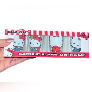 Hello Kitty Sanrio Hello Kitty 1.5-Ounce Mini Shot Glasses | Set of 4